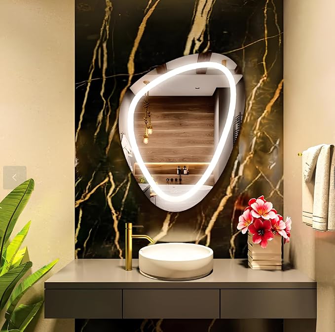SANIF® LED Mirror for B athroom Touch Sensor, and 3 Light Effects | Bedroom, Wash Basin | Vanity Mirror with Lights S-6